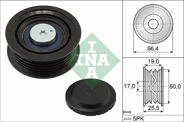 INA 532 0642 10 - Паразитний / провідний ролик, поліклиновий ремінь autozip.com.ua