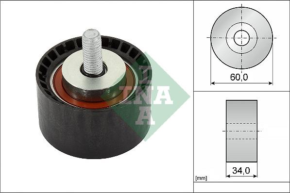 INA 532 0888 10 - Паразитний / Провідний ролик, зубчастий ремінь autozip.com.ua