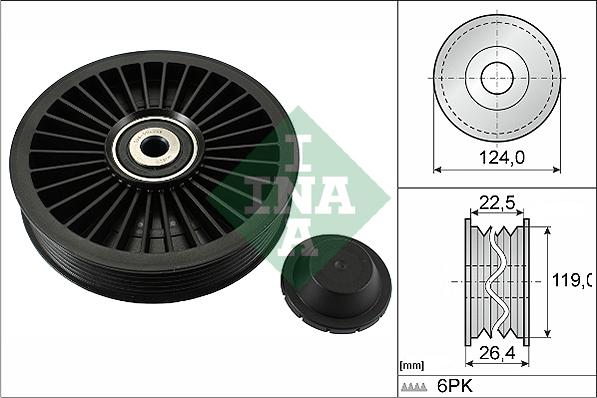 INA 532 0242 10 - Паразитний / провідний ролик, поліклиновий ремінь autozip.com.ua