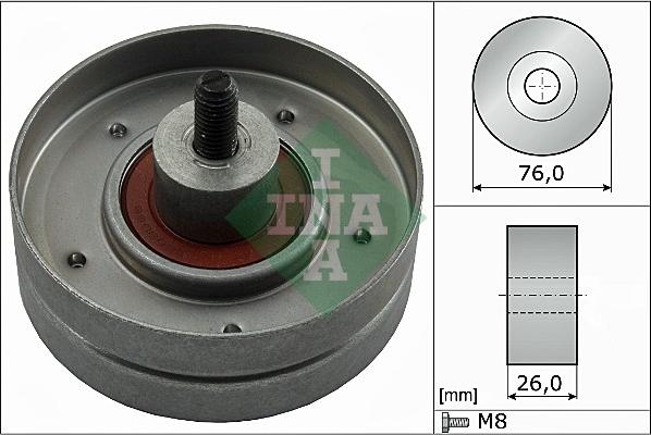 INA 532 0252 30 - Паразитний / провідний ролик, поліклиновий ремінь autozip.com.ua