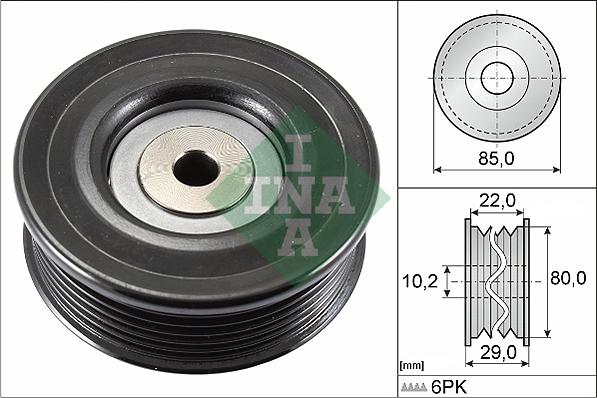 INA 532 0799 10 - Паразитний / провідний ролик, поліклиновий ремінь autozip.com.ua