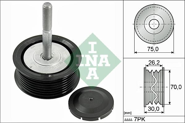 INA 532 0792 10 - Паразитний / провідний ролик, поліклиновий ремінь autozip.com.ua