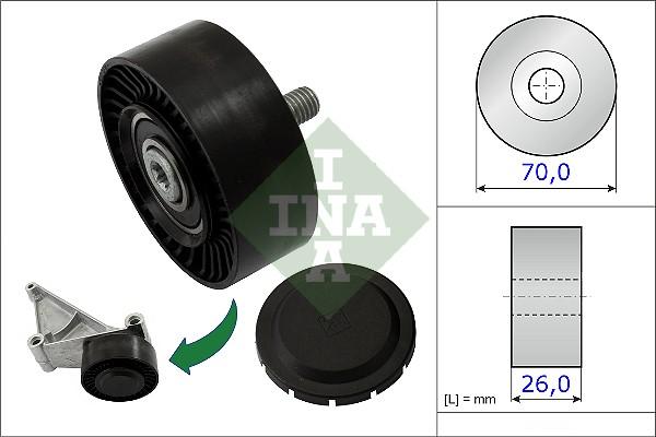 INA 532 0718 10 - Паразитний / провідний ролик, поліклиновий ремінь autozip.com.ua