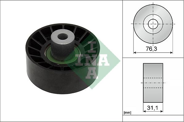 INA 532 0776 10 - Паразитний / провідний ролик, поліклиновий ремінь autozip.com.ua
