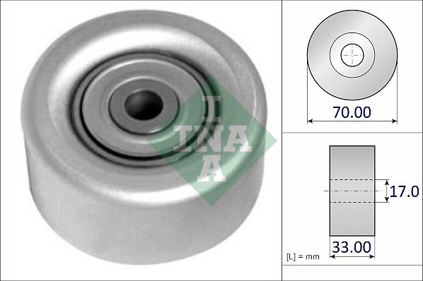 INA 532 1027 10 - Паразитний / провідний ролик, поліклиновий ремінь autozip.com.ua