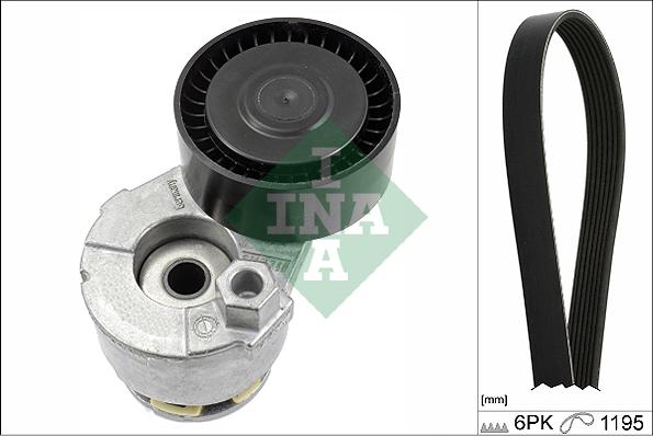 INA 529 0117 10 - Поликлиновий ремінний комплект autozip.com.ua