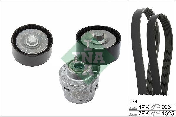 INA 529 0386 10 - Поликлиновий ремінний комплект autozip.com.ua