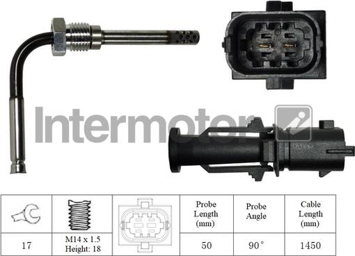 INTERMOTOR 27095 - Датчик, температура вихлопних газів autozip.com.ua