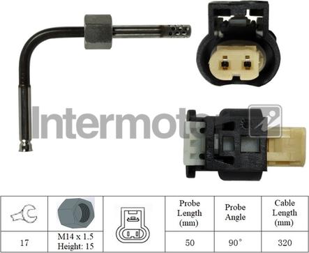 INTERMOTOR 27086 - Датчик, температура вихлопних газів autozip.com.ua