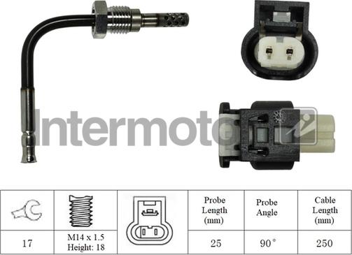 INTERMOTOR 27088 - Датчик, температура вихлопних газів autozip.com.ua