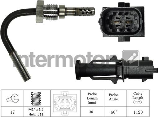 INTERMOTOR 27162 - Датчик, температура вихлопних газів autozip.com.ua
