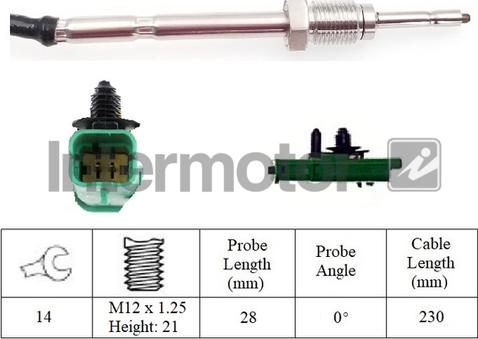 INTERMOTOR 27352 - Датчик, температура вихлопних газів autozip.com.ua