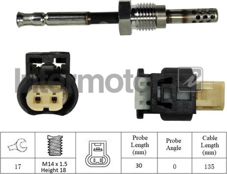 INTERMOTOR 27200 - Датчик, температура вихлопних газів autozip.com.ua