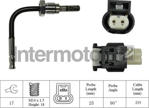 INTERMOTOR 27275 - Датчик, температура вихлопних газів autozip.com.ua