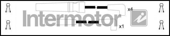 INTERMOTOR 73757 - Комплект проводів запалювання autozip.com.ua