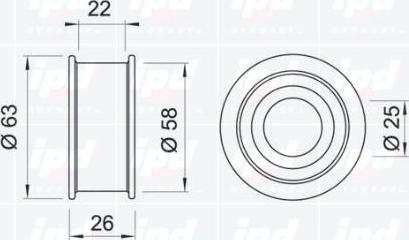 IPD 14-0951 - Натяжний ролик, ремінь ГРМ autozip.com.ua