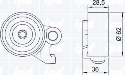 IPD 14-0958 - Натяжний ролик, ремінь ГРМ autozip.com.ua