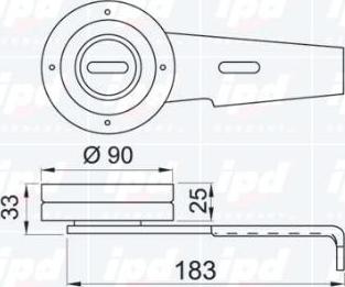 IPD 14-0935 - Паразитний / провідний ролик, поліклиновий ремінь autozip.com.ua