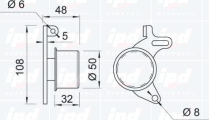 IPD 14-0494 - Натяжна ролик, ремінь ГРМ autozip.com.ua