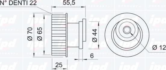 IPD 14-0495 - Натяжний ролик, ремінь ГРМ autozip.com.ua