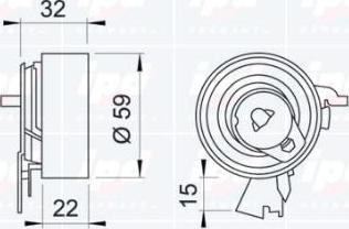 IPD 14-0455 - Натяжна ролик, ремінь ГРМ autozip.com.ua