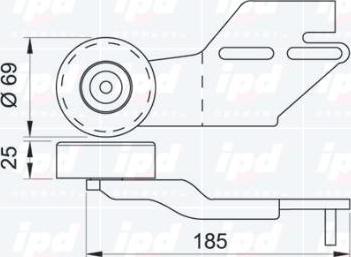 IPD 14-0404 - Паразитний / провідний ролик, поліклиновий ремінь autozip.com.ua