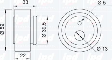 IPD 14-0400 - Натяжний ролик, ремінь ГРМ autozip.com.ua