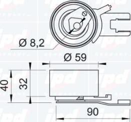 IPD 14-0594 - Натяжний ролик, ремінь ГРМ autozip.com.ua