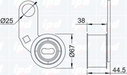 IPD 14-0593 - Натяжний ролик, ремінь ГРМ autozip.com.ua