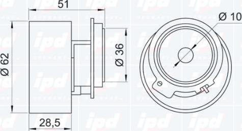 IPD 14-0554 - Натяжний ролик, ремінь ГРМ autozip.com.ua