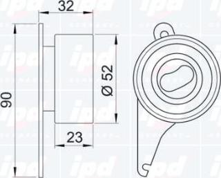 IPD 14-0569 - Натяжний ролик, ремінь ГРМ autozip.com.ua