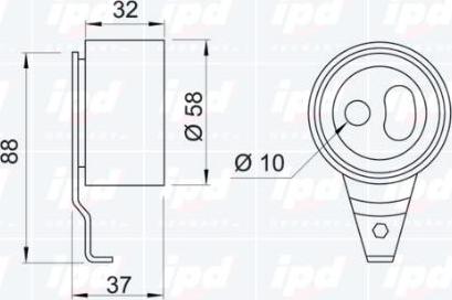 IPD 14-0565 - Натяжна ролик, ремінь ГРМ autozip.com.ua