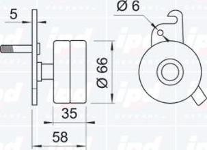 IPD 14-0511 - Паразитний / провідний ролик, поліклиновий ремінь autozip.com.ua