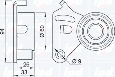 IPD 14-0643 - Натяжний ролик, ремінь ГРМ autozip.com.ua