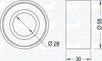 IPD 14-0659 - Натяжна ролик, ремінь ГРМ autozip.com.ua