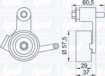 IPD 14-0666 - Натяжний ролик, ремінь ГРМ autozip.com.ua
