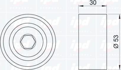 IPD 14-0606 - Натяжна ролик, ремінь ГРМ autozip.com.ua