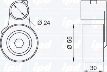 IPD 14-0638 - Натяжний ролик, ремінь ГРМ autozip.com.ua