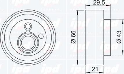 IPD 14-0076 - Натяжний ролик, ремінь ГРМ autozip.com.ua