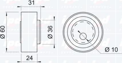 IPD 14-0073 - Натяжна ролик, ремінь ГРМ autozip.com.ua