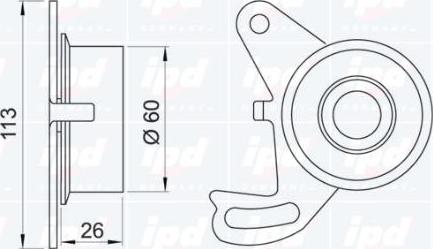 IPD 14-0194 - Натяжний ролик, ремінь ГРМ autozip.com.ua