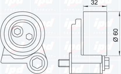 IPD 14-0155 - Натяжний ролик, ремінь ГРМ autozip.com.ua