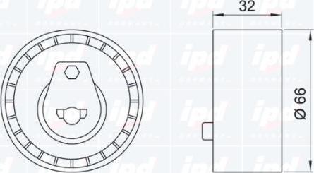 IPD 14-0166 - Натяжна ролик, ремінь ГРМ autozip.com.ua