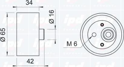 IPD 14-0106 - Натяжний ролик, ремінь ГРМ autozip.com.ua