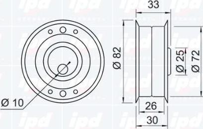 IPD 14-0102 - Натяжний ролик, ремінь ГРМ autozip.com.ua