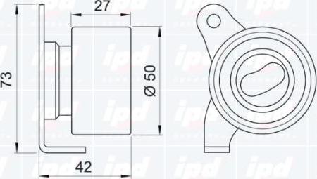 IPD 14-0805 - Натяжний ролик, ремінь ГРМ autozip.com.ua