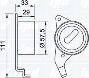 IPD 14-0801 - Натяжний ролик, ремінь ГРМ autozip.com.ua