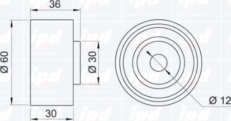 IPD 14-0812 - Паразитний / Провідний ролик, зубчастий ремінь autozip.com.ua