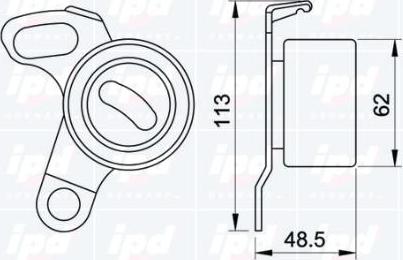 IPD 14-0824 - Натяжний ролик, ремінь ГРМ autozip.com.ua