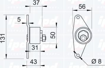 IPD 14-0307 - Натяжний ролик, ремінь ГРМ autozip.com.ua